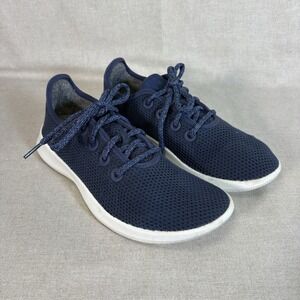Allbirds‎ Tree Runners Womens Size 7 Dark Blue Comfort Running Sneaker EUC